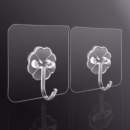 Self Adhesive Wall Bathroom Kitchen Hooks - 20 Pieces