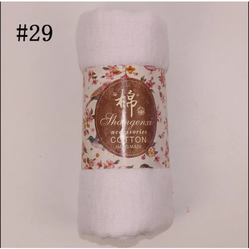 Plain Cotton Handmade Scarf - White
