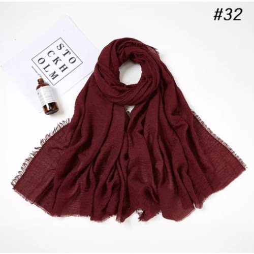 Plain Cotton Handmade Scarf - Lavender