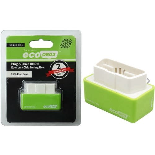 Eco OBD2 Plug And Drive Performance Chip Power Fuel Gas Saver For Benzine Cars - Green