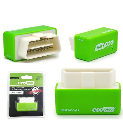 Eco OBD2 Plug And Drive Performance Chip Power Fuel Gas Saver For Benzine Cars - Green