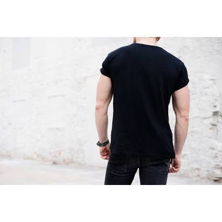 King T-shirt With Gold Print- Black