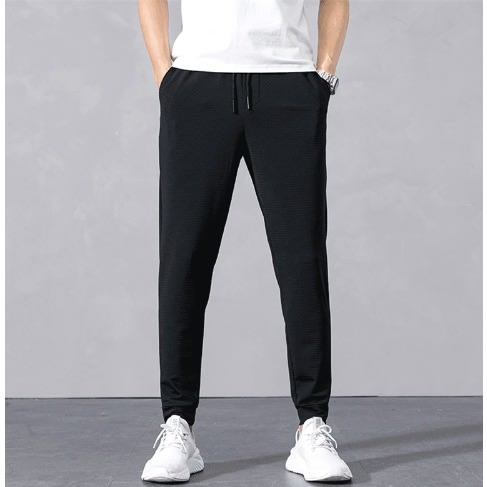 Breathable Black Casual Joggers