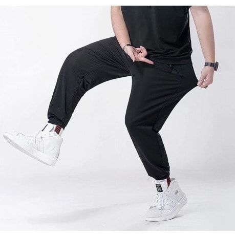 Breathable Black Casual Joggers