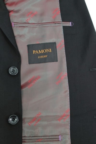 Italian 2 Button Slim-Fit Suit - Black