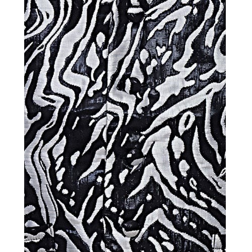 Patterned Single Breasted Men's Waistcoat - Silver & Black - MWC-1329