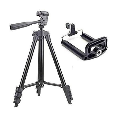 3120 Lightweight Tripod Stand For Phones And Camera - Black