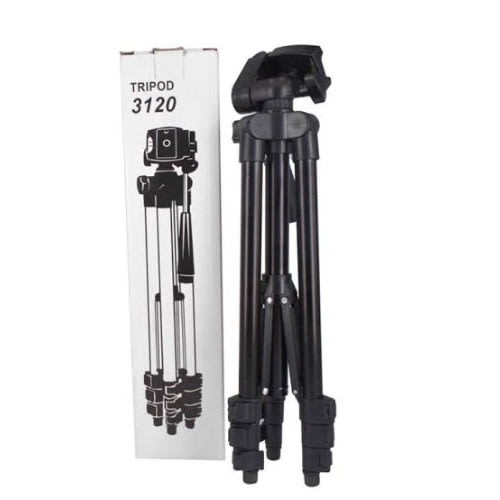 3120 Lightweight Tripod Stand For Phones And Camera - Black