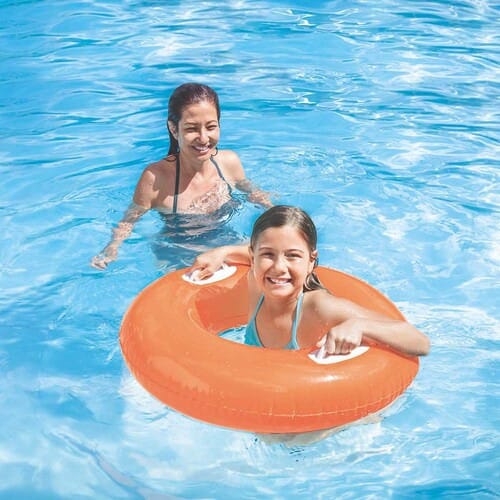 Hi-gloss Tubes Inflatable Swim Ring - Orange