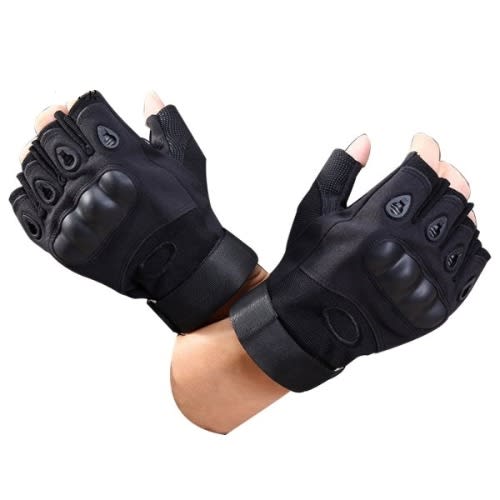 Half Finger Outdoor Tactical Hand Gloves - Black