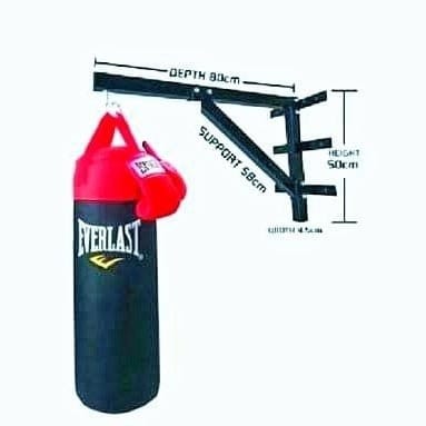 Punching Bag Boxing Bag + Wall Bracket + Free Boxing Gloves