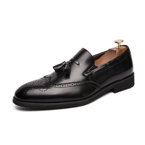 Leather Plane Shoe - Black