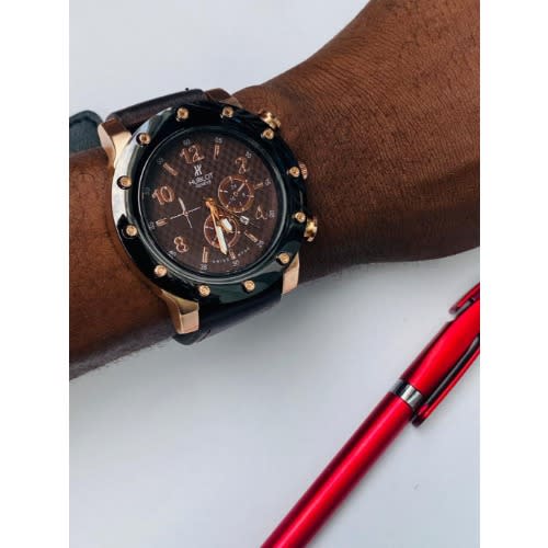 Leather Wristwatch + Free Pen