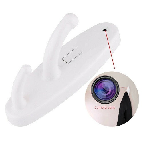 1080P Mini Hanger Hook Spy Camera - DVR Motion Detection - White