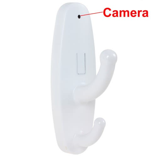 1080P Mini Hanger Hook Spy Camera - DVR Motion Detection - White