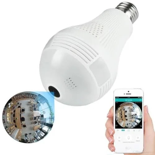 Wifi Security 360° Fisheye Lens Light Camera Bulb Hd 1080p