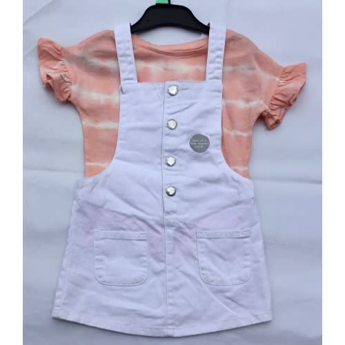 Denim Girls Pinafore Set -2 Piece