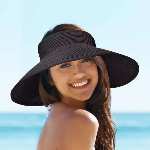 Visor Sun Hat - Black
