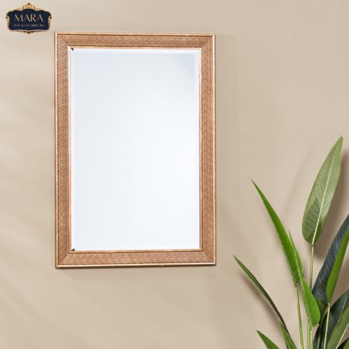 Mirror - Bronze Frame With Antique Floral Design
