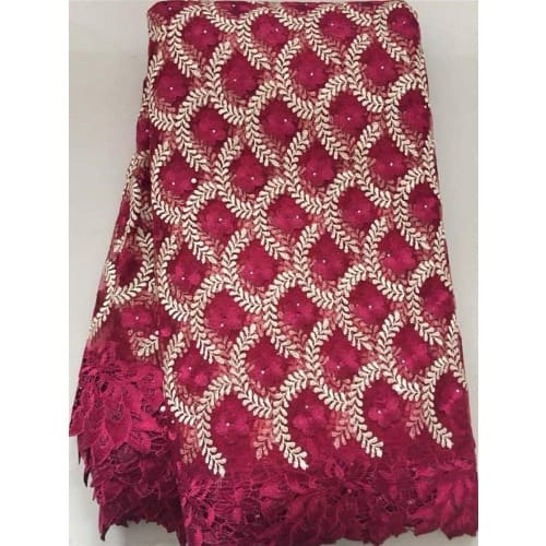 Mini 3D Lace - Wine - 5 Yards