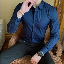 Five Pieces Corporate Longsleeve Shirt - Pink - Black - White - Sky Blue - Navy Blue