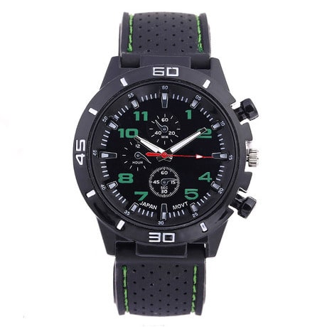 Black greenline Unisex Watch