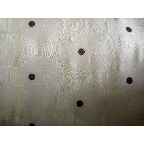 Atiku Voile Fabric - 5 Yards - Chocolate Brown & Cream