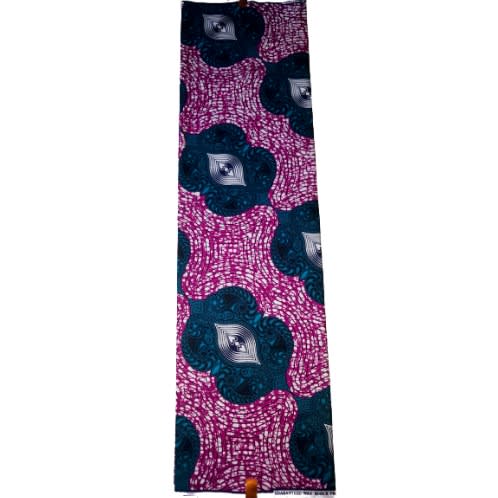 Purple & White Beautifully Patterned Print - 6yards