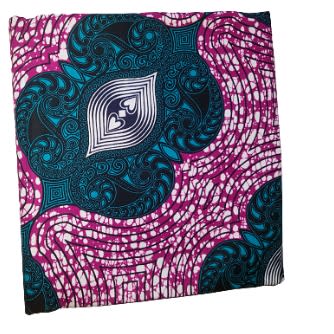 Purple & White Beautifully Patterned Print - 6yards