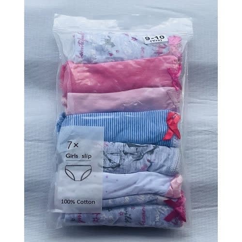 7 Pack Colored Girls Briefs- D2