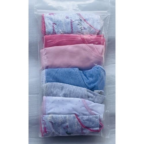 7 Pack Colored Girls Briefs- D2