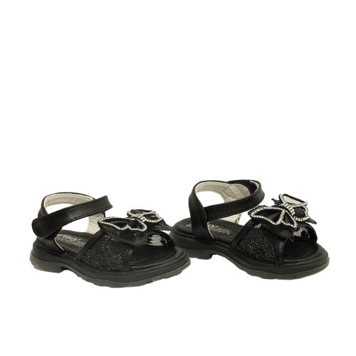 Girl's Stylish Unique Sandal - Black