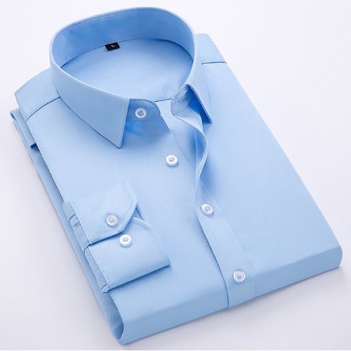 Men's Corporate Plain Long Sleeve Shirt - Sky Blue