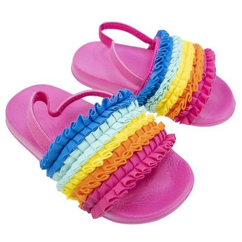 Infant Girls Two Buckle Back Strap Sandals – Rainbow