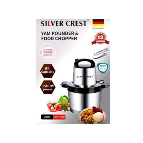 8litres German Yam Pounder/food Processor - 3500w