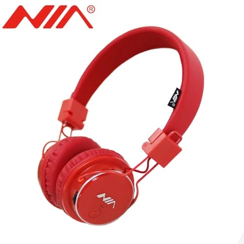 Foldable Bluetooth Headphone  & Fm Radio - Red