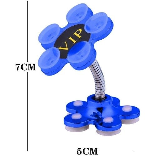 Rotatable Multi-angle Double-sided Phone Holder Suction Cup Stand Bracket - Blue