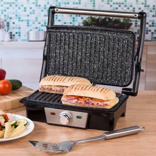 Ek2132mg Megastone Health & Panini Press Electric Non-stick  Foldable Grill - 1500W