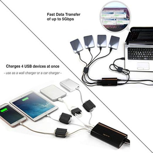 Quva Q.pro 4 In 1 Laptop & Phones Universal Power Adapter - Home & Car - Usb 3.0