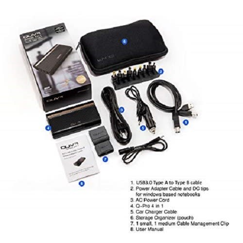 Quva Q.pro 4 In 1 Laptop & Phones Universal Power Adapter - Home & Car - Usb 3.0