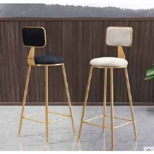Set Of 2 Executive Barstool - Black And White