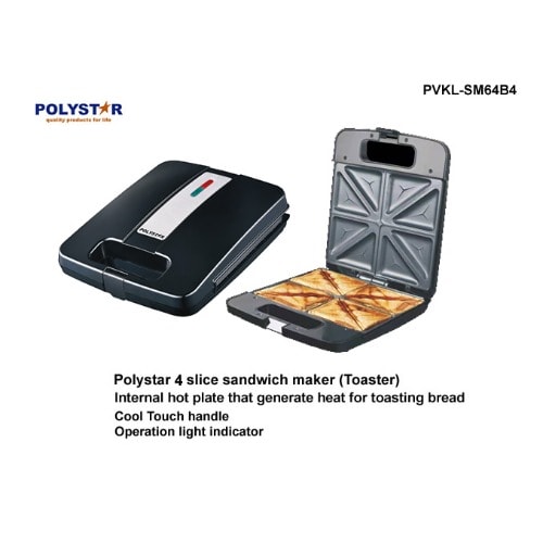 Sandwich Maker - 4 Slice  - 100W