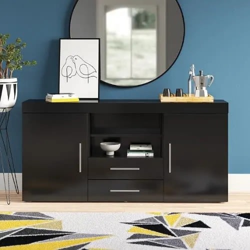 2 Drawer Sideboard  - Black