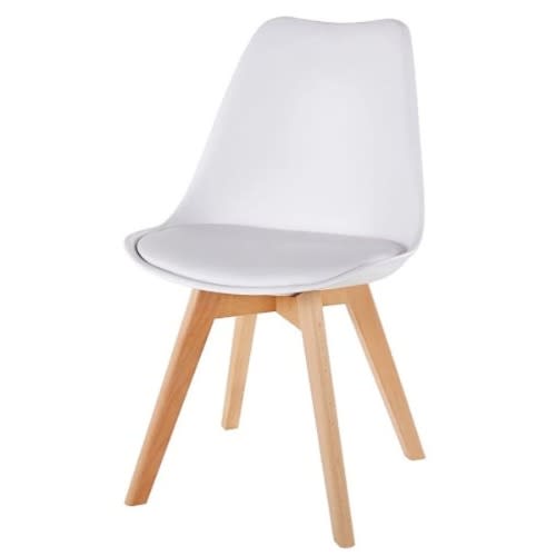 Padded Canteen Chair - White