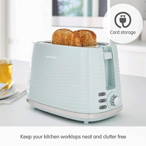 850W Dune 2 Slice Toaster (220028) - Defrost & Re-heat Settings- Plastic - Green