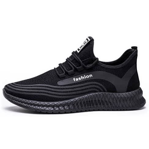 Unisex Sports Sneakers - Black And White