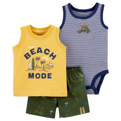 3- Piece Beach Mode Little Short Set -6m