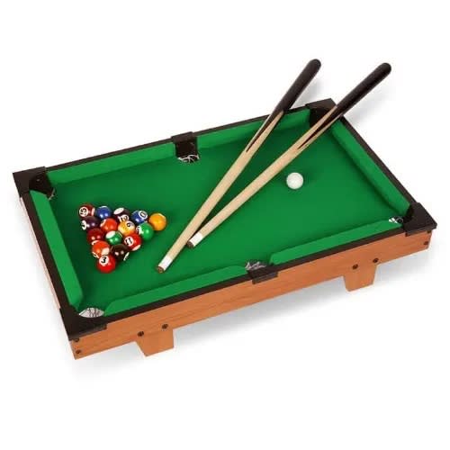 Portable Snooker Pool Table With 2 Cue Sticks And 16 Balls