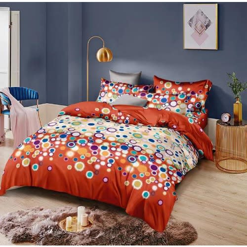Hermes Inspired Duvet with Bedsheet And 4 Pillowcases - Multicolor