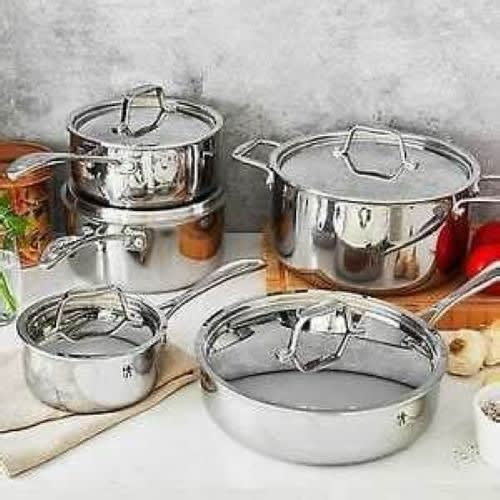 Henckels International 10-Piece Tri-Ply Real Clad Stainless Cookware Set